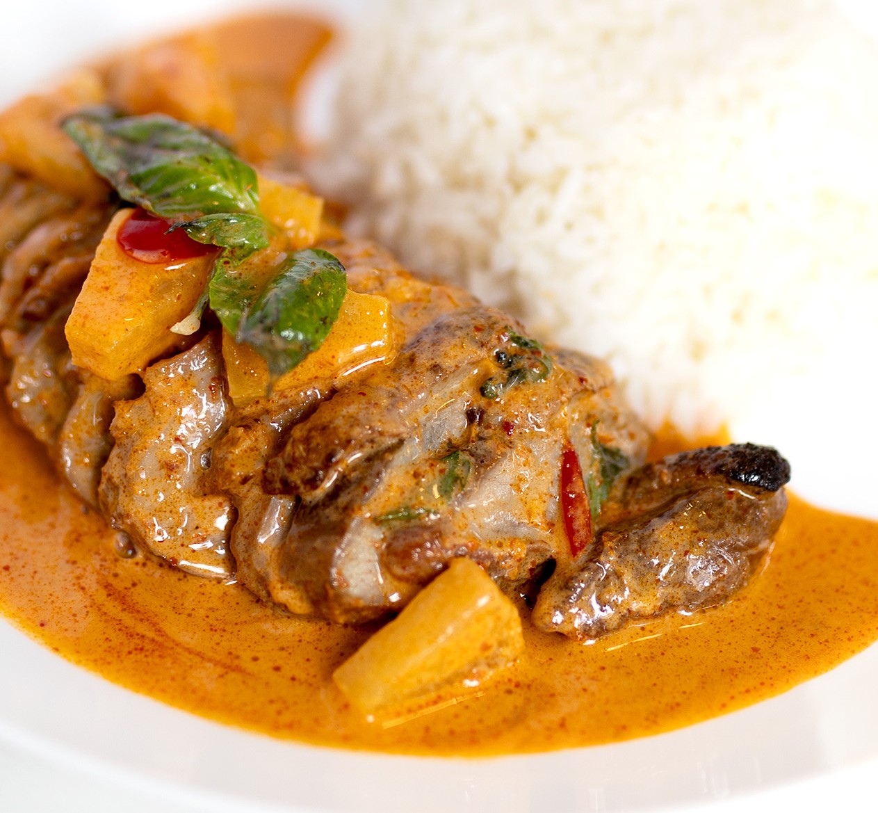 Canard Curry rouge